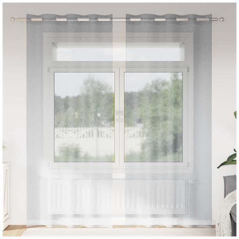 Tende con tende 2 pcs Grigio scuro Poliestere - Foto 2