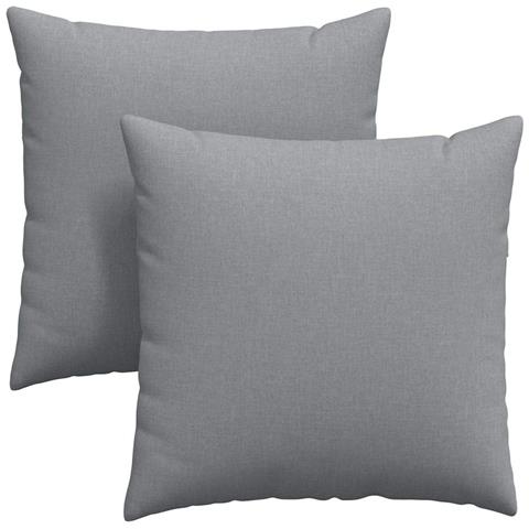 Cuscini da Divano 2 pcs Grigio chiaro 80 x 80 cm Tessuto - Foto 1
