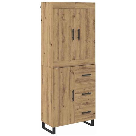 Credenza con cassetto Rovere artigianale 69,5 x 34 x 180 cm - Foto 1