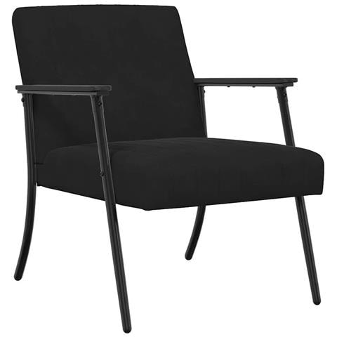 poltrona Nero 59 x 75 x 78 cm Velluto - Foto 1