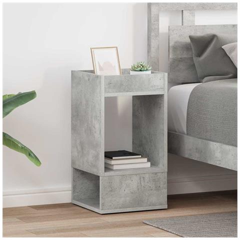 Tavolino 2 pcs Grigio cemento 30 x 30 x 56 cm Legno multistrato - Foto 2