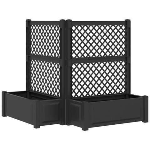 Vaso Grande con Direzione 2 pcs Antracite 143 x 143 x 133,5 cm - Foto 1