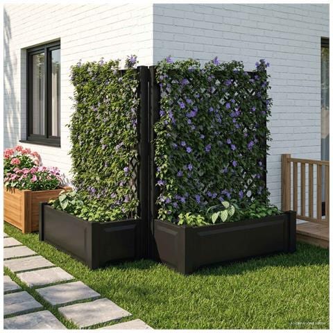 Vaso Grande con Direzione 2 pcs Antracite 143 x 143 x 133,5 cm - Foto 2