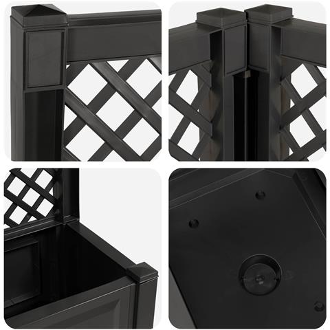 Vaso Grande con Direzione 2 pcs Antracite 143 x 143 x 133,5 cm - Foto 9