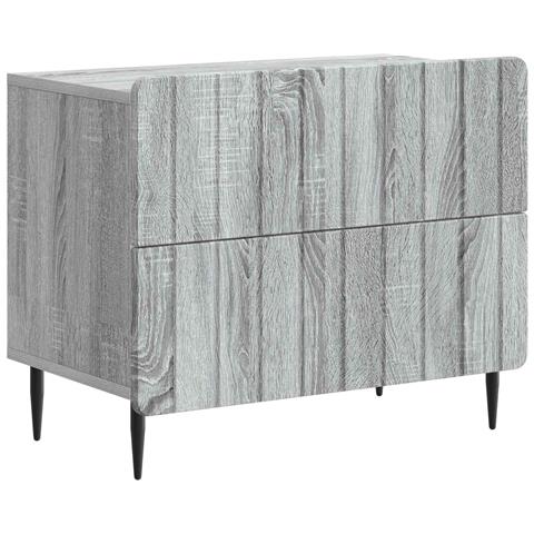 Armadio da Notte con cassetto Grigio Sonoma 62 x 34,5 x 49,5 cm - Foto 1