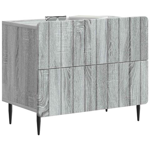 Armadio da Notte con cassetto Grigio Sonoma 62 x 34,5 x 49,5 cm - Foto 2