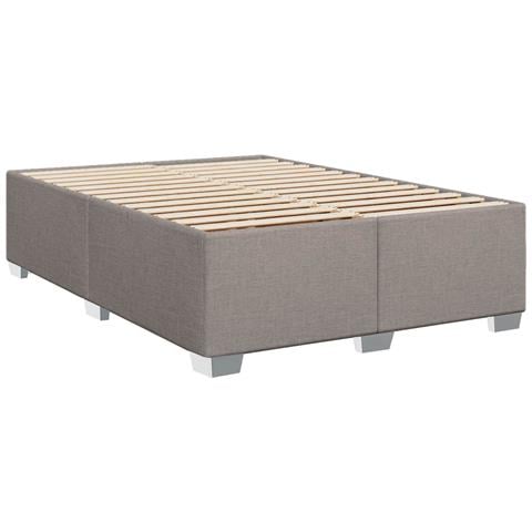 Letto box spring con materasso Tortora 140 x 200 cm Tessuto - Foto 2