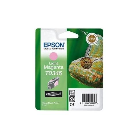 C13T03454020 Cartuccia Ink Originale Ciano Chiaro Stylus Foto 2100 Capacità 440 Pagine - Foto 6