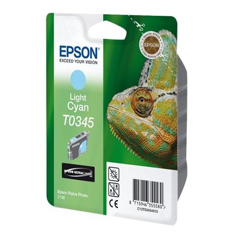 C13T03454020 Cartuccia Ink Originale Ciano Chiaro Stylus Foto 2100 Capacità 440 Pagine - Foto 2