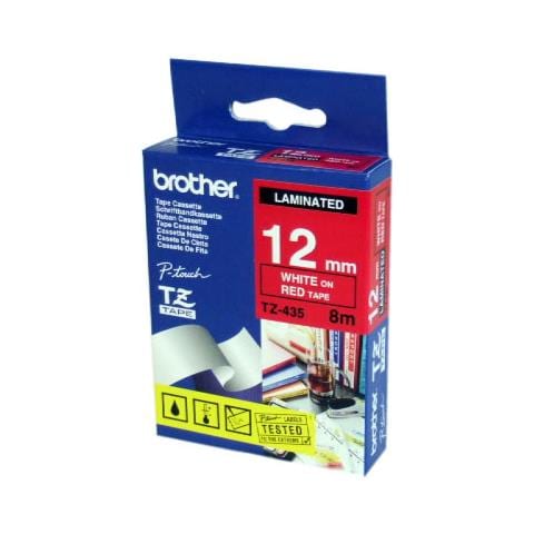 Nastro Etichette per Stampanti Formato 12 x 8 mm Bianco e Rosso - Foto 1