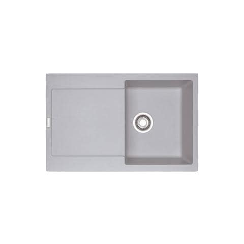 Lavello MRG611AL 1 Vasca Gocciolatoio Reversibile Dimensioni 78 x 50 cm Colore Alluminio Serie Maris - Foto 1
