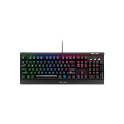 Tastiera Gaming USB Meccanica Skiller SGK3 Kailh Rosso RGB Retroilluminata Colore Nero (Layout Inglese US)  - Foto 1