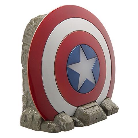Ekids VI b72ca Marvel Captain America Shield Wireless Bluetooth Altoparlante Portatile Rosso / Bianco - Foto 3