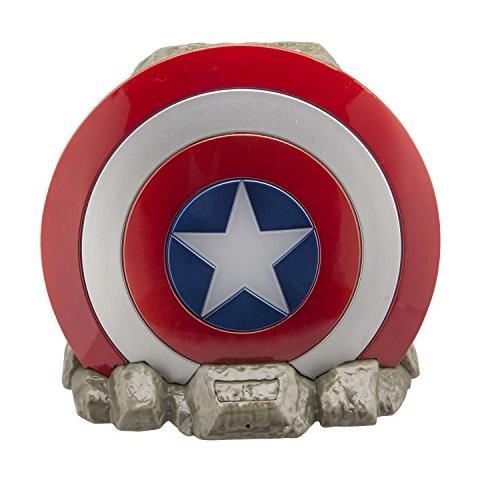 Ekids VI b72ca Marvel Captain America Shield Wireless Bluetooth Altoparlante Portatile Rosso / Bianco - Foto 1