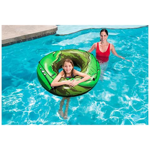 36108 galleggiante da piscina e da spiaggia Nero, Arancione Immagine Vinile Salvagente - Foto 2