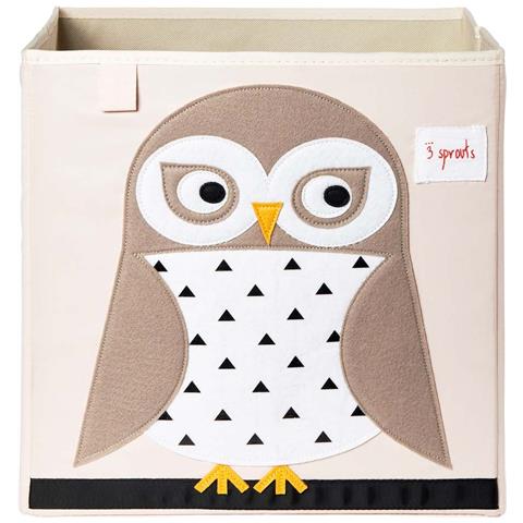 3 Germogli Ubxowl Storage Box Cubo Contenitore, 33 X 33 X 33 Cm, Multi-color (gufo Bianco)  - Foto 5