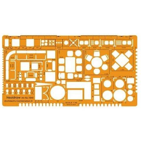 150 Scala Architettonica Righello Scala Modello Di Disegno Dello Stampino Architetto Forniture Tecniche Per Disegnare Simboli Architettura Mobili Di Design Per House Interior Floor Plan Arancio Trasparente - Foto 1