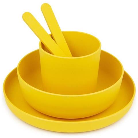 MILLO BEBE - Set Posate (cucchiaio, Forchetta) 100% Biodegradabili E  Biodegradabili - Senza Bpa - Microonde - Giallo Con Confezione - ePRICE