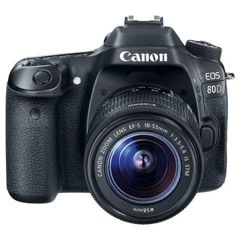 Kit Fotocamera Digitale Reflex EOS 80D Nero Sensore CMOS 24.2 Mpx Full HD + Obiettivo EF-S 18-55mm f / 3.5-5.6 IS STM - Foto 2