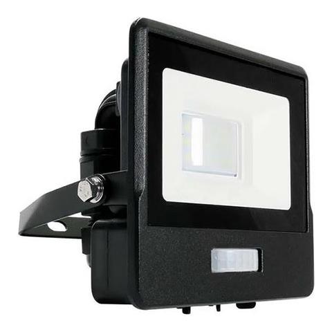 V-tac Vt-118s Faro Led 10w Chip Samsung Con Sensore Di Movimento Pir E Crepuscolare Bianco Freddo 6500k Slim Alluminio Nero Box Derivazione Ip65 - Sku 20258 - Foto 1