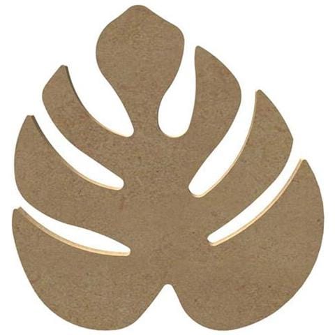Foglia Tropicale In Legno Mdf Per Decorare - 15 Cm - Foto 1
