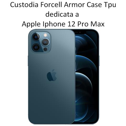Custodia Armor Case Tpu Cover Per Apple Iphone 12 Pro Max Black - Foto 2