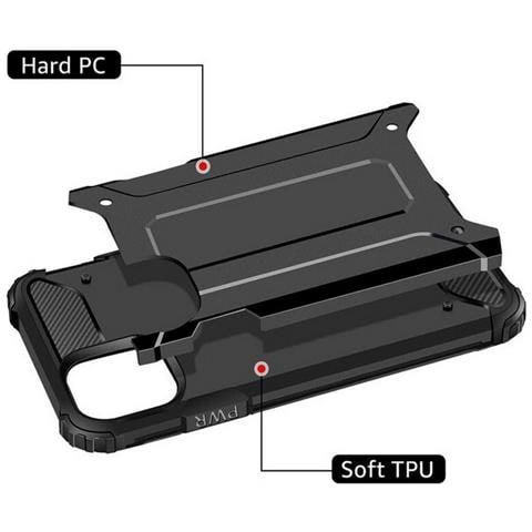 Custodia Armor Case Tpu Cover Per Apple Iphone 12 Pro Max Black - Foto 5