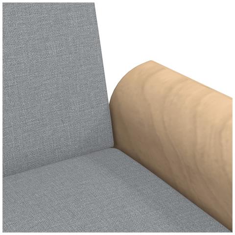 Divano Letto Con Braccioli Grigio Chiaro In Tessuto - Foto 9