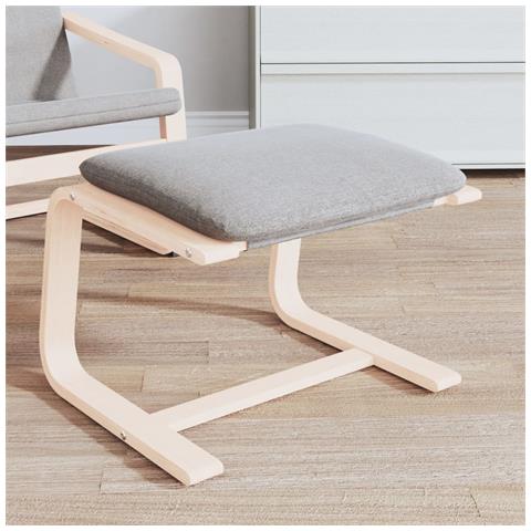 Poggiapiedi Grigio Chiaro 51x41x40 Cm In Tessuto - Foto 8