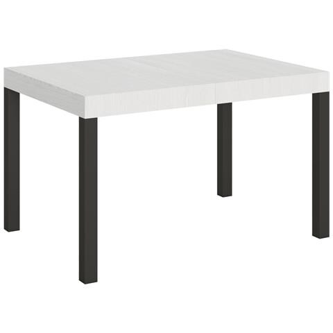 Tavolo Allungabile 90x120/224 Cm Everyday Telaio Antracite - Bianco Frassino - Foto 5