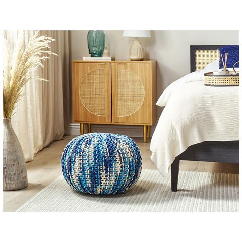 Pouf Conrad Cotone Blu - Foto 1