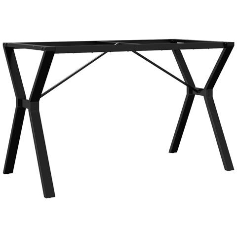Telaio Gambe a Y per Tavolo da Pranzo 120x60x73 cm in Acciaio - Foto 2