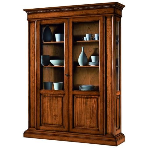 Vetrina Arte Povera 2 Porte In Legno Tinta Noce L. 155 P. 48 H. 210 - Foto 1