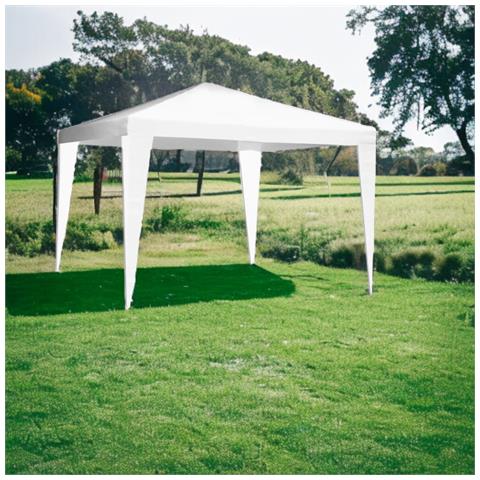 Gazebo 3x4 Mt Con Struttura In Acciaio E Copertura In Polipropilene Bianco Per Fiere E Mercatini - Foto 2