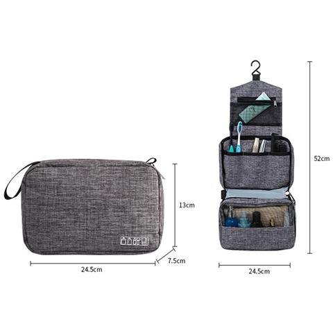 Borsa Da Viaggio Per Cosmetici, Borsa Da Toilette Con Cinturino Grey - Foto 2