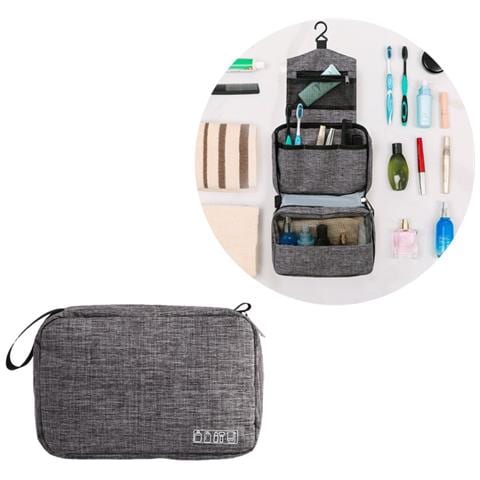 Borsa Da Viaggio Per Cosmetici, Borsa Da Toilette Con Cinturino Grey - Foto 1