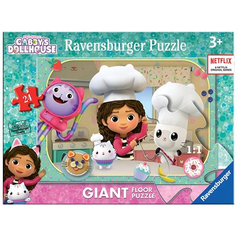 Puzzle 24 Pezzi La Cucina Di Gabby Dollhouse Collezione Giant Floor, Multicolore - Foto 2