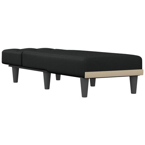 Chaise Longue In Tessuto Nero - Foto 3