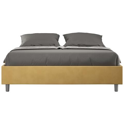 Letto Azelia Sommier 170x200 Rete E Contenitore Ocra - Foto 1