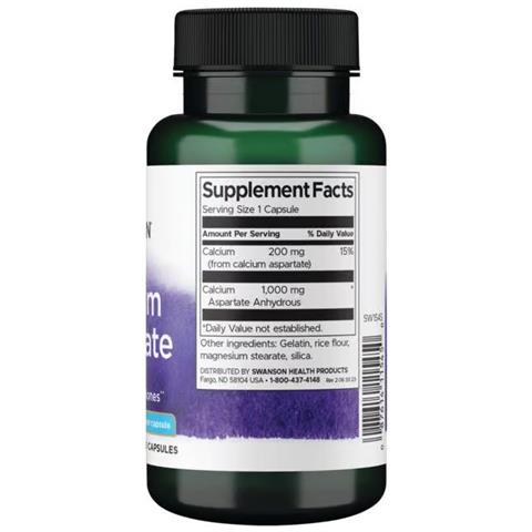 Aspartato Di Calcio 200 Mg 60 Capsule Swanson Health Products - Foto 2