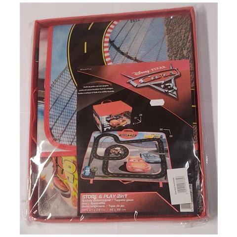 Domopak - Scatola Con Tappeto Gioco ""living"" Per Organizzazione Cameretta 31x41x28cm / 96x86cm - Rappresentazione Cartone ""cars"" - Foto 1