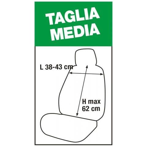 Coprisedili Anteriori Fast&smart Tg. Media Tess. Misto Cotone Rosso/nero - Foto 3