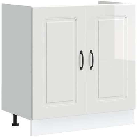 Mobile Base Lavello Kalmar Bianco Lucido 80x46x81,5 Cm - Foto 2