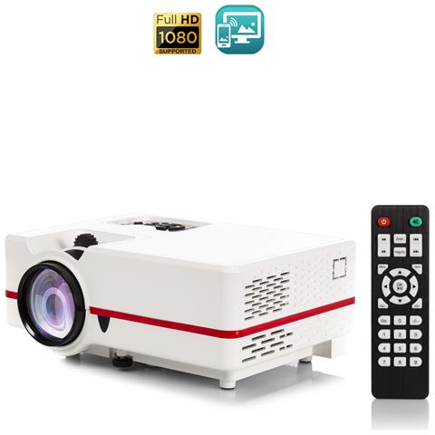 Videoproiettore Led Con Duplicazione Dello Schermo Per Ios E Android. Fino A 150 Pollici, Contrasto 3000:1. Collegamenti Hdmi, Usb, Ingresso Antenna. Telecomando. - Foto 1