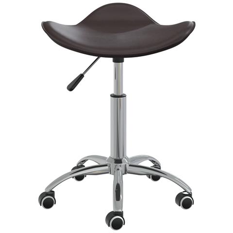 Lusso Casadino -  Sedia Da Ufficio Marrone In Similpelle - Foto 1