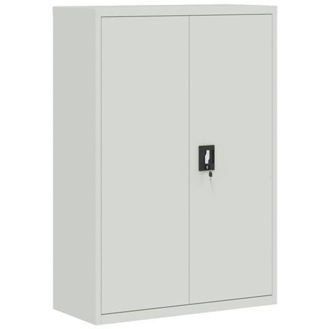 Lusso Casadino -  Armadio Per Ufficio 90x40x140 Cm In Acciaio Grigio - Foto 1