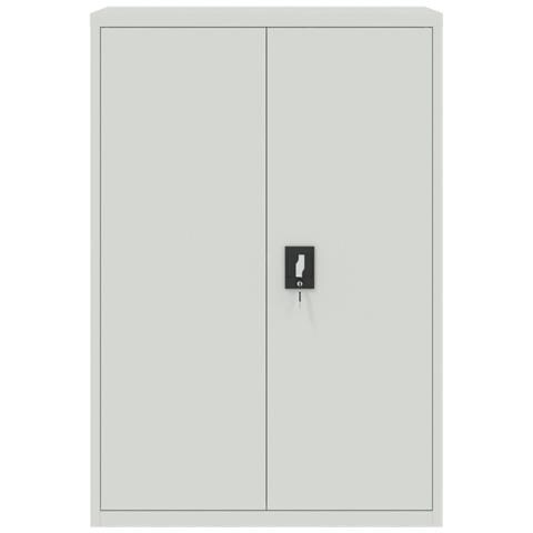 Lusso Casadino -  Armadio Per Ufficio 90x40x140 Cm In Acciaio Grigio - Foto 2