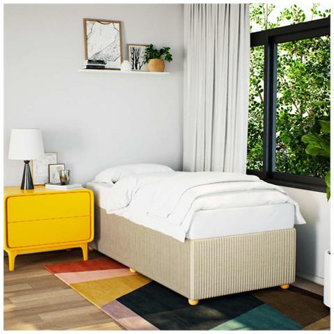 Giroletto Senza Materasso Crema 90x190 Cm In Tessuto - Foto 8