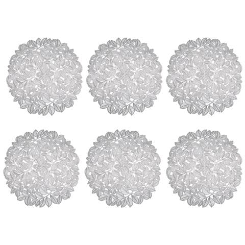 Set Di 6 Tovagliette Dal Design Elegante Con Foglie Silver - Foto 2