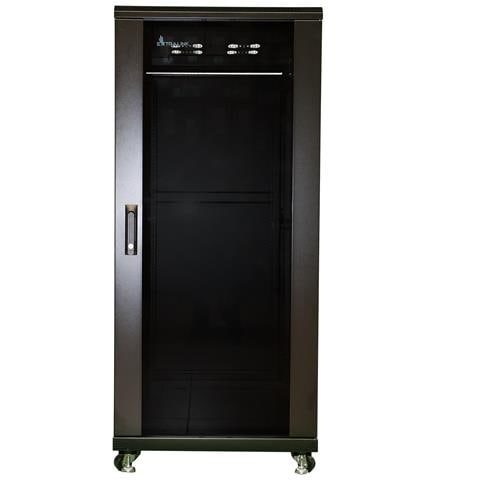 Extralink Armadio per montaggio su rack 32U 600x600 Nero in piedi, Rack indipendenti, 32U, 600 kg, Lucchetti, Piedini regolabili, Nero - Foto 1
